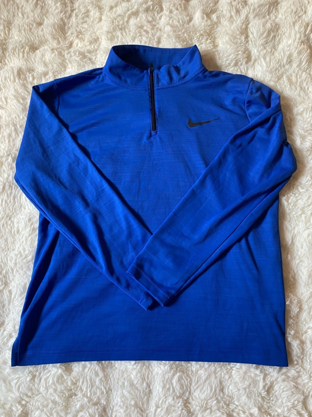 Nike Royal Blue Quarter-Zip Athletic Pullover